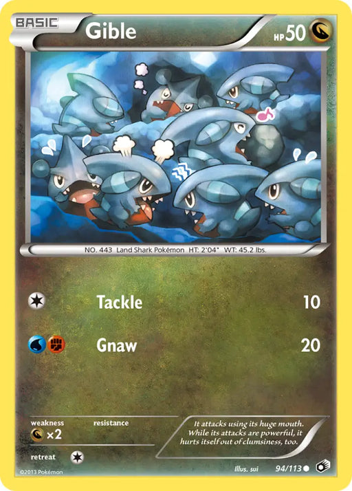 Gible (94/113) [Black & White: Legendary Treasures] - Pokemon Single