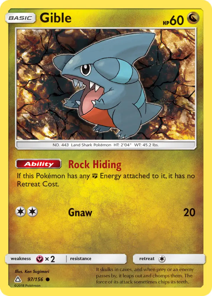 Gible (97/156) [Sun & Moon: Ultra Prism] - Pokemon Single
