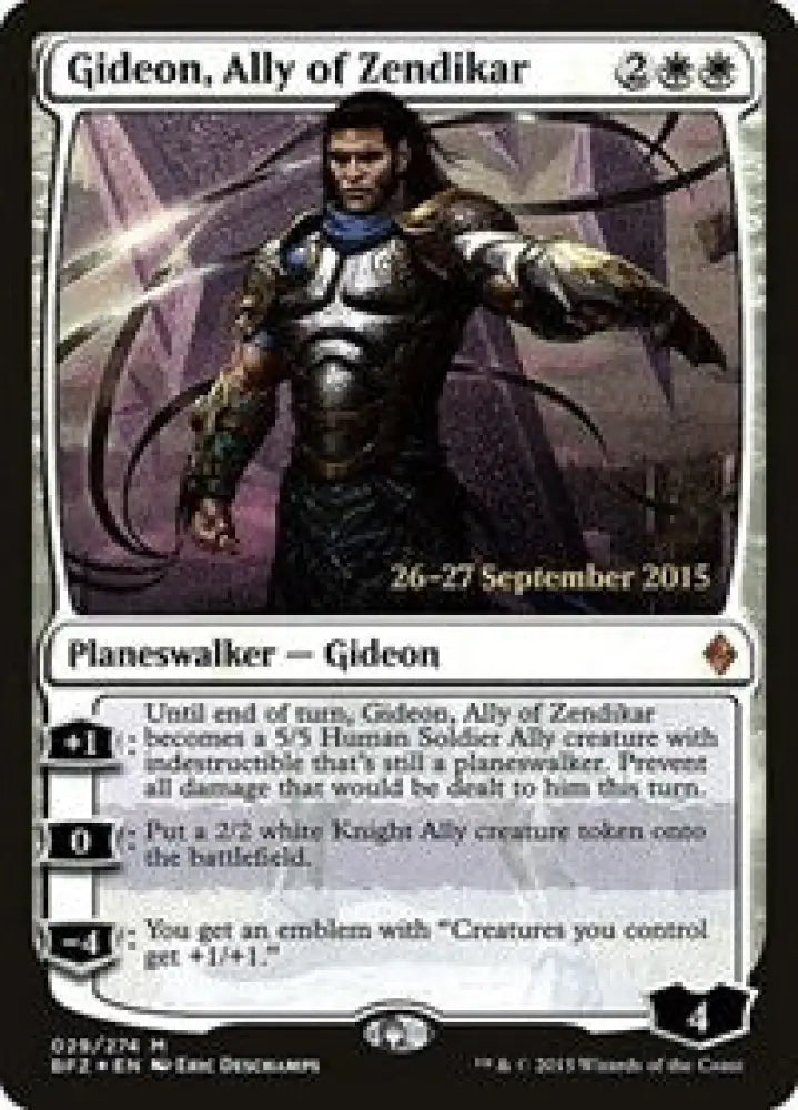 Gideon, Ally of Zendikar (29) [Prerelease Cards]