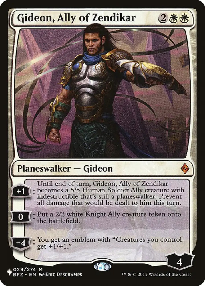 Gideon Ally of Zendikar [The List] - MTG Single