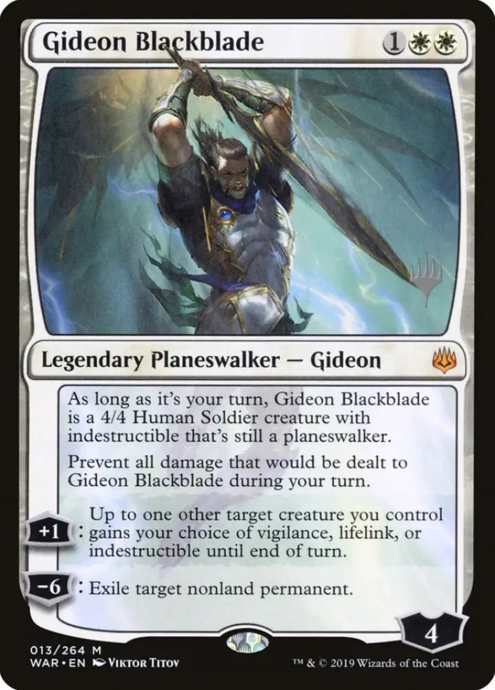 Gideon Blackblade (Promo Pack) [War of the Spark Promos] - MTG Single