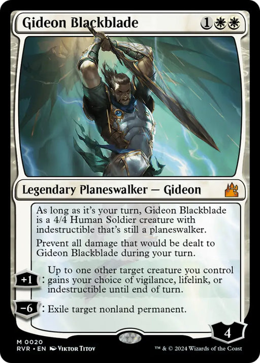 Gideon Blackblade [Ravnica Remastered] - MTG Single
