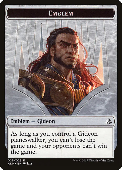 Gideon of the Trials Emblem [Amonkhet Tokens] - MTG Single