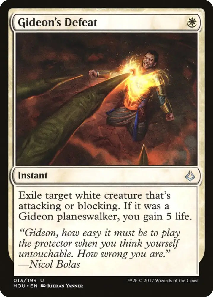 Gideon’s Defeat [Hour of Devastation] - MTG Single