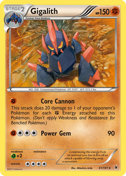 Gigalith (61/101) [Black & White: Noble Victories] - Pokemon Single