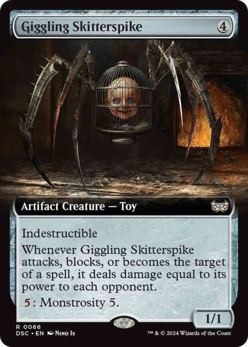 Giggling Skitterspike (Extended Art) [Duskmourn: House of Horror Commander] - MTG Single