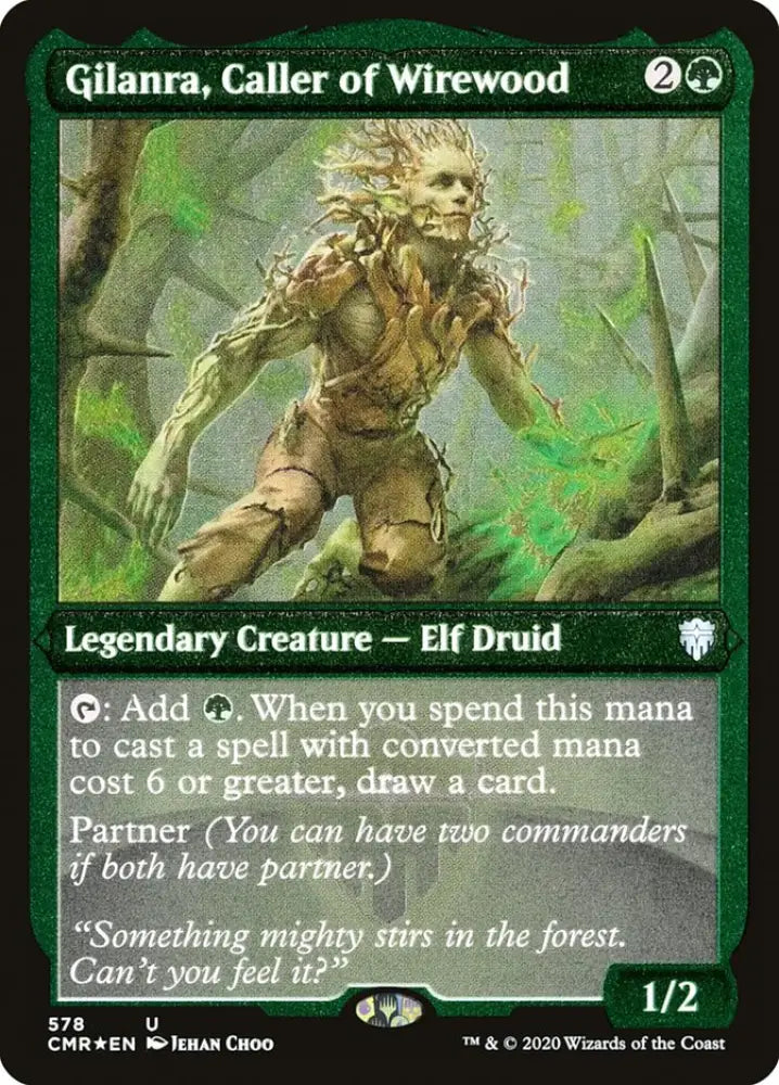 Gilanra Caller of Wirewood (Etched) [Commander Legends] - MTG Single
