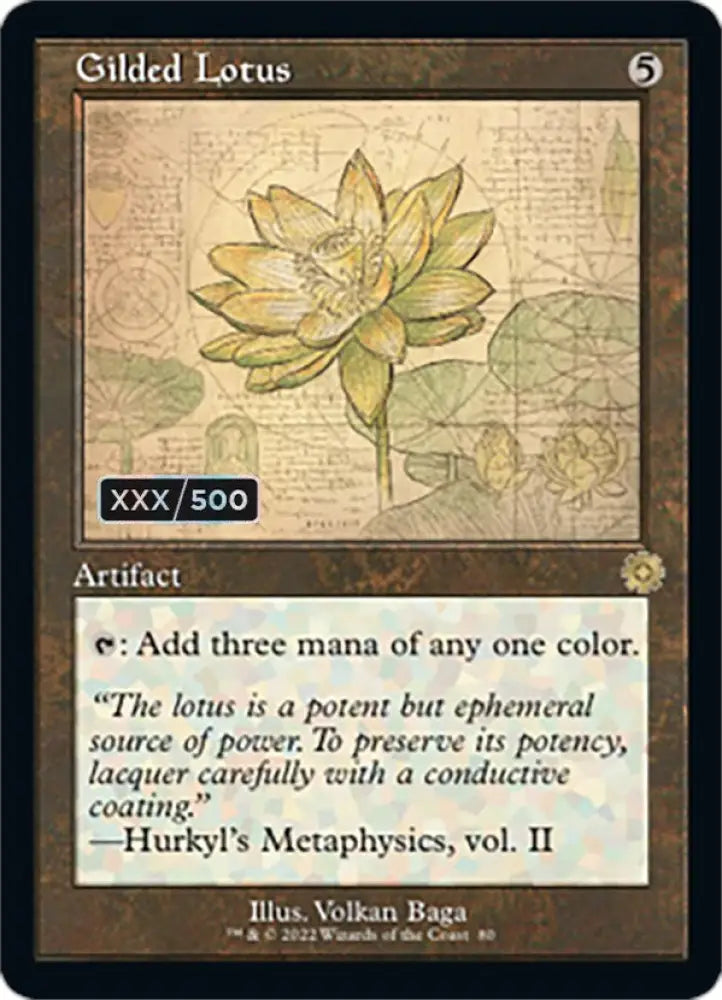 Gilded Lotus (Retro Schematic) (Serialized) [The Brothers’ War Retro Artifacts] - MTG Single