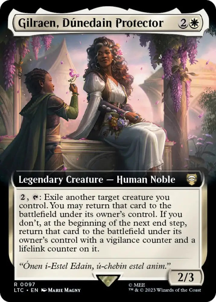 Gilraen Dunedain Protector (Extended Art) [The Lord of the Rings: Tales of Middle-Earth Commander] - MTG Single