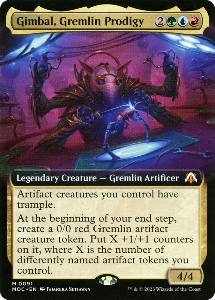 Gimbal Gremlin Prodigy (Extended Art) [March of the Machine Commander] - MTG Single