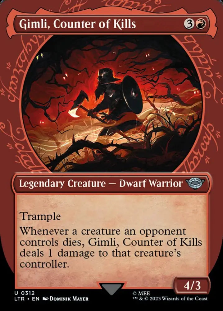 Gimli Counter of Kills (Showcase Ring Frame) [The Lord of the Rings: Tales of Middle-Earth] - MTG Single