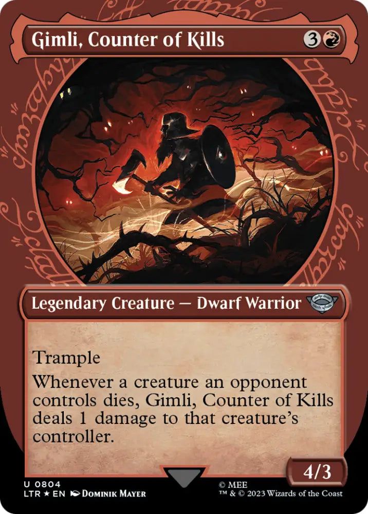 Gimli Counter of Kills (Showcase) (Surge Foil) [The Lord of the Rings: Tales of Middle-Earth] - MTG Single
