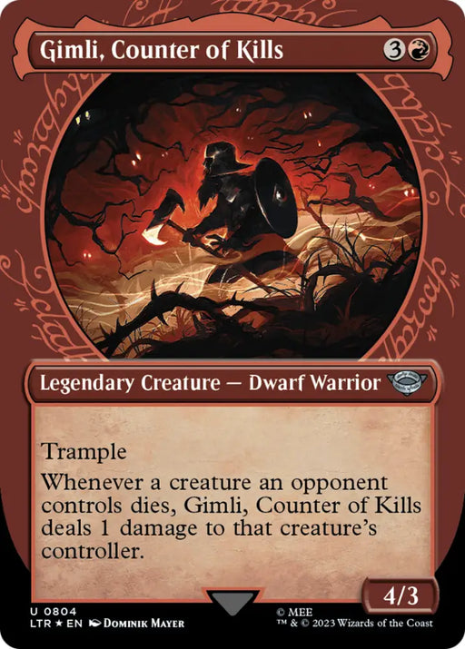 Gimli Counter of Kills (Showcase) (Surge Foil) [The Lord of the Rings: Tales of Middle-Earth] - MTG Single