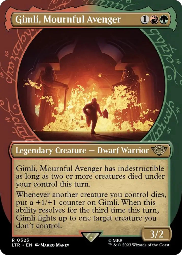 Gimli Mournful Avenger (Showcase Ring Frame) [The Lord of the Rings: Tales of Middle-Earth] - MTG Single