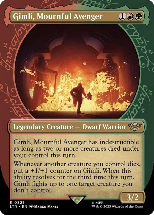 Gimli Mournful Avenger (Showcase Ring Frame) [The Lord of the Rings: Tales of Middle-Earth] - MTG Single
