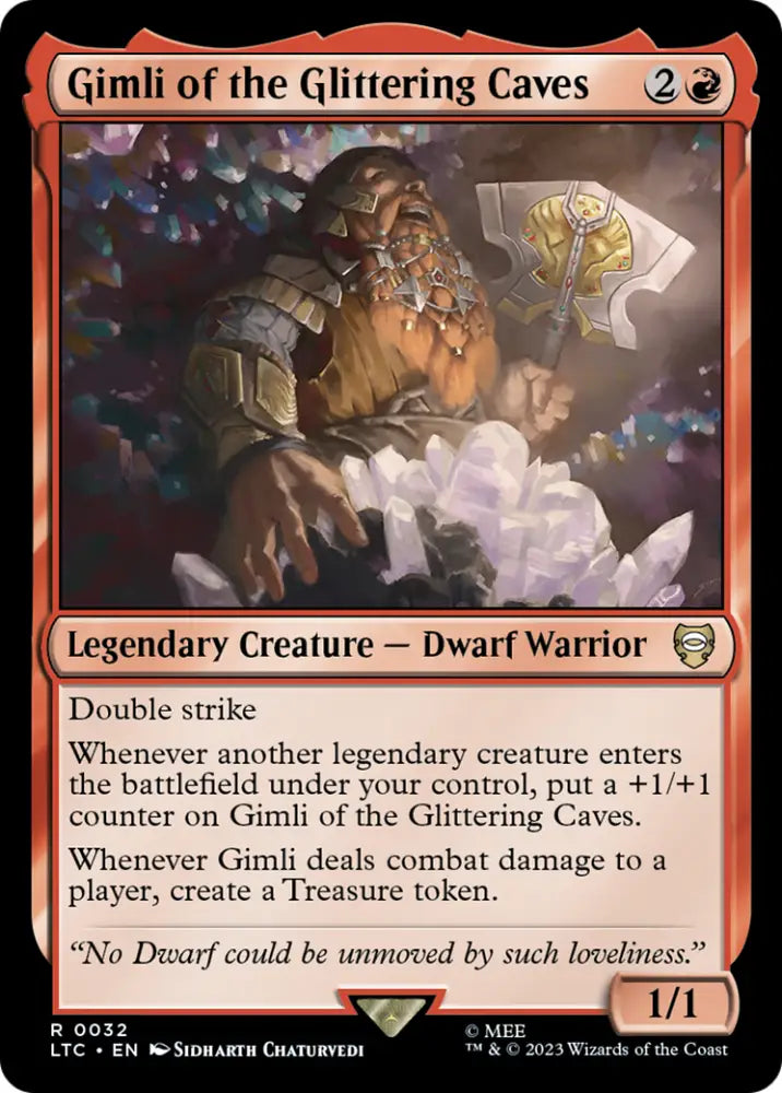 Gimli of the Glittering Caves [The Lord of the Rings: Tales of Middle-Earth Commander] - MTG Single
