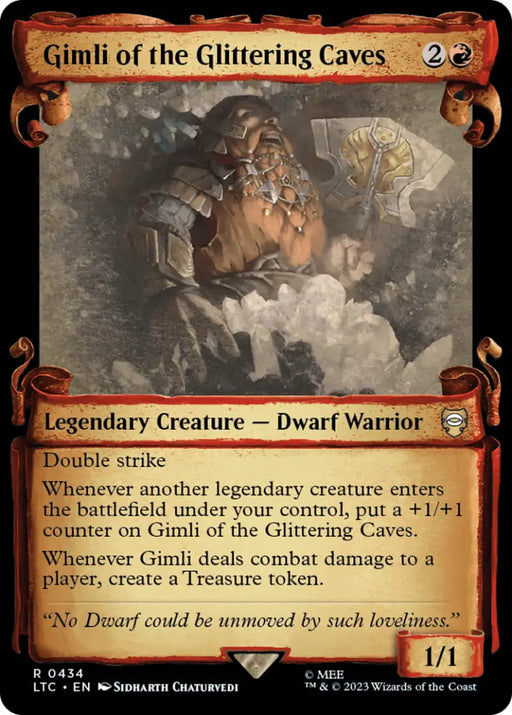 Gimli of the Glittering Caves [The Lord of the Rings: Tales of Middle-Earth Commander Showcase Scrolls] - MTG Single