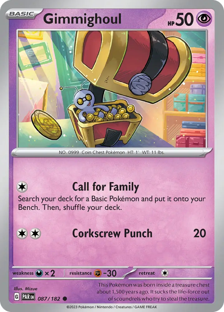 Gimmighoul (087/182) [Scarlet & Violet: Paradox Rift] - Pokemon Single