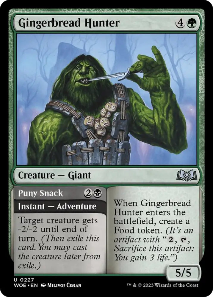 Gingerbread Hunter // Puny Snack [Wilds of Eldraine] - MTG Single