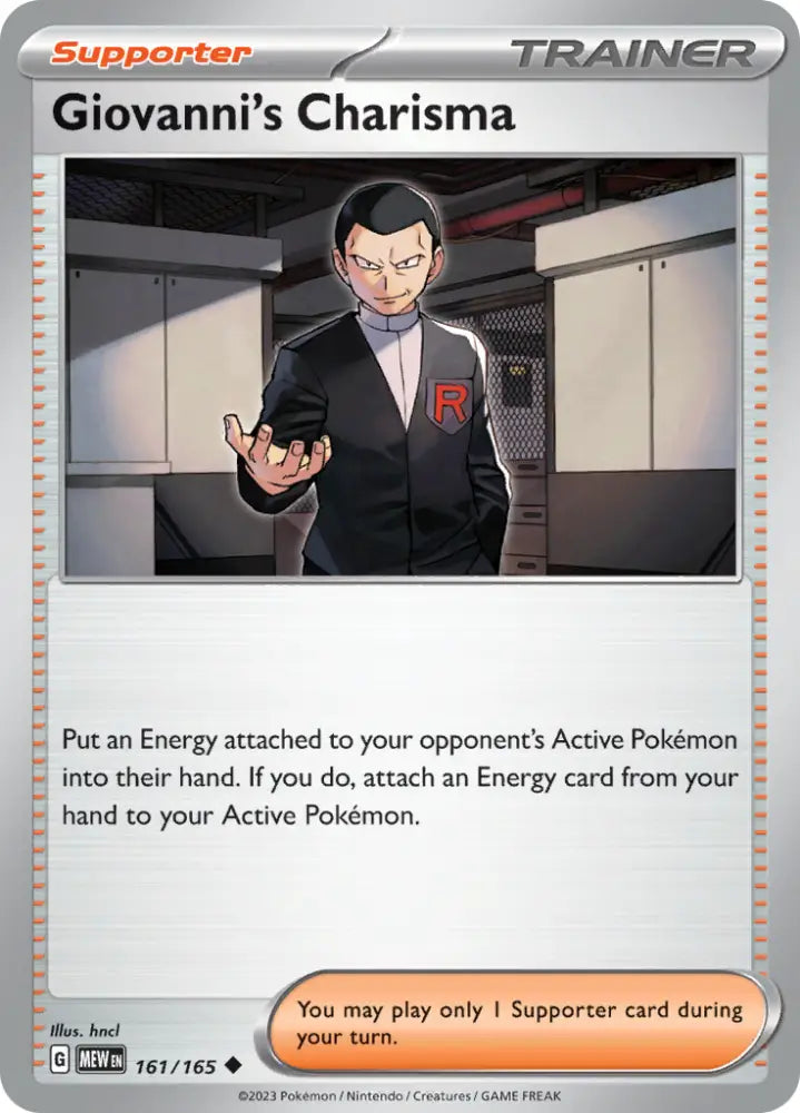 Giovanni’s Charisma (161/165) [Scarlet & Violet 151] - Pokemon Single