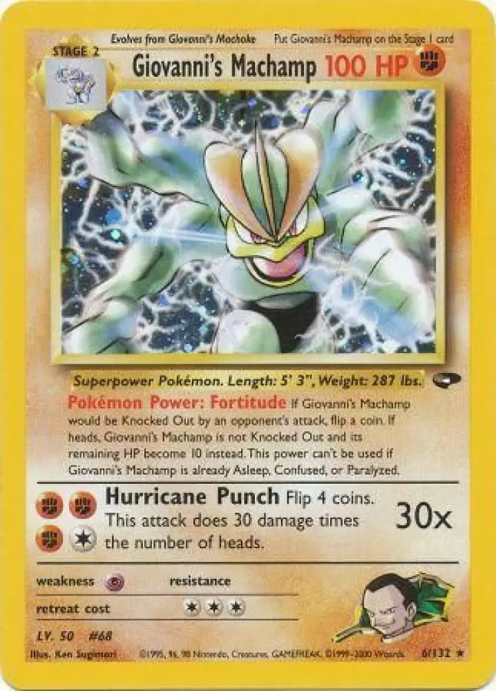 Giovanni’s Machamp (6/132) [Gym Challenge Unlimited] - Pokemon Single