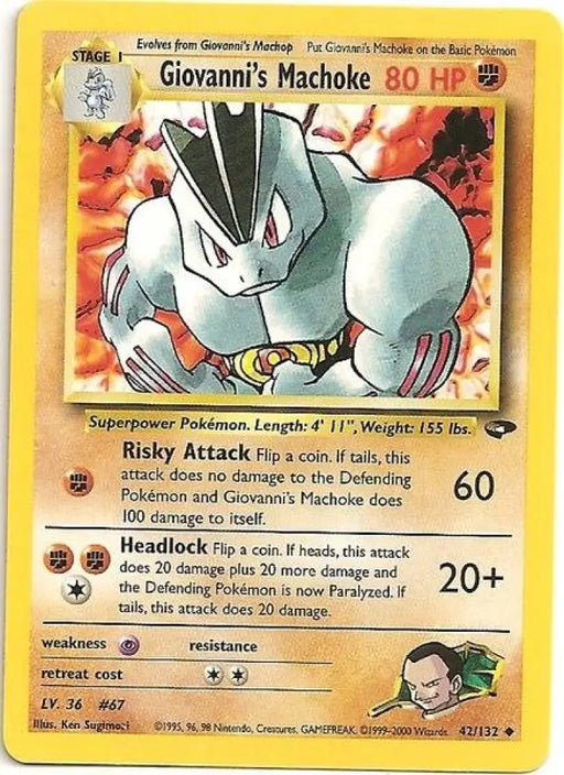 Giovanni’s Machoke (42/132) [Gym Challenge Unlimited] - Pokemon Single