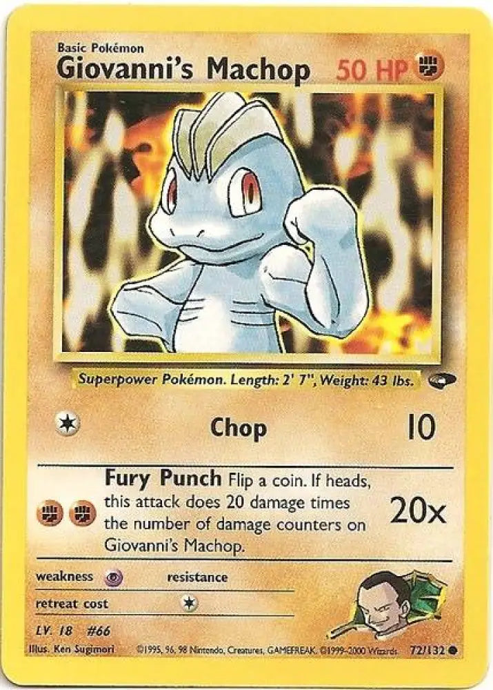 Giovanni’s Machop (72/132) [Gym Challenge Unlimited] - Pokemon Single