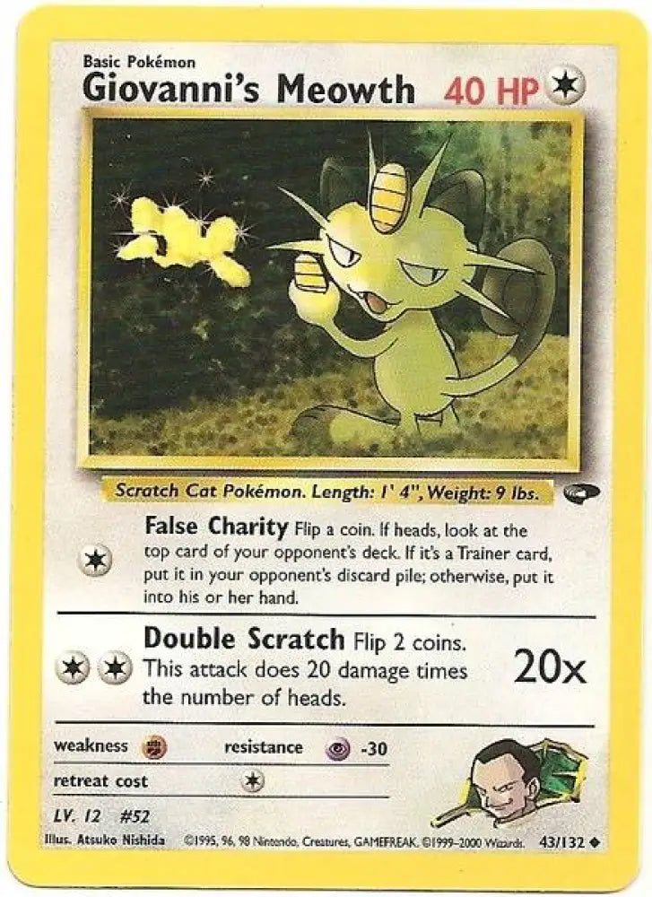 Giovanni’s Meowth (43/132) [Gym Challenge Unlimited] - Pokemon Single