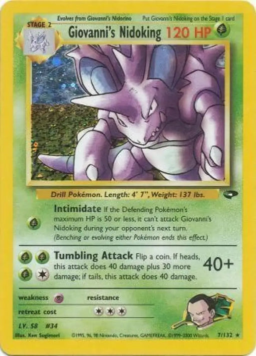 Giovanni’s Nidoking (7/132) [Gym Challenge Unlimited] - Pokemon Single