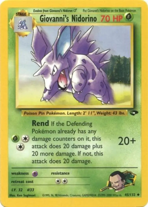 Giovanni’s Nidorino (45/132) [Gym Challenge Unlimited] - Pokemon Single