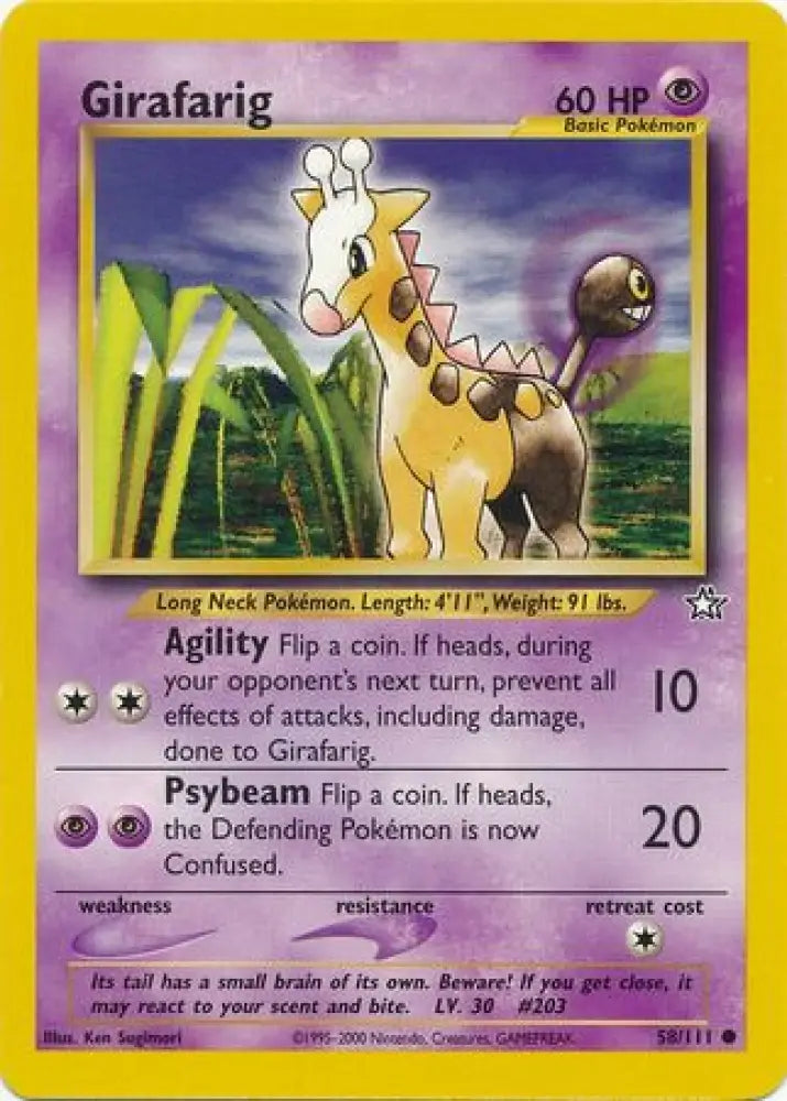 Girafarig (58/111) [Neo Genesis Unlimited] - Pokemon Single