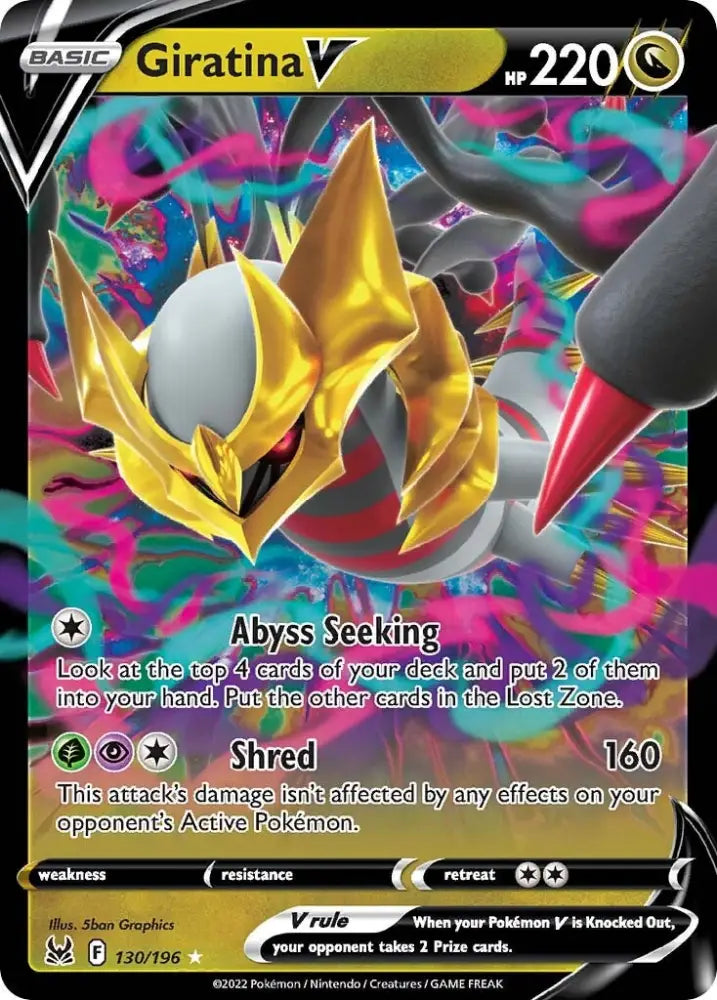 Giratina V (130/196) [Sword & Shield: Lost Origin] - Pokemon Single
