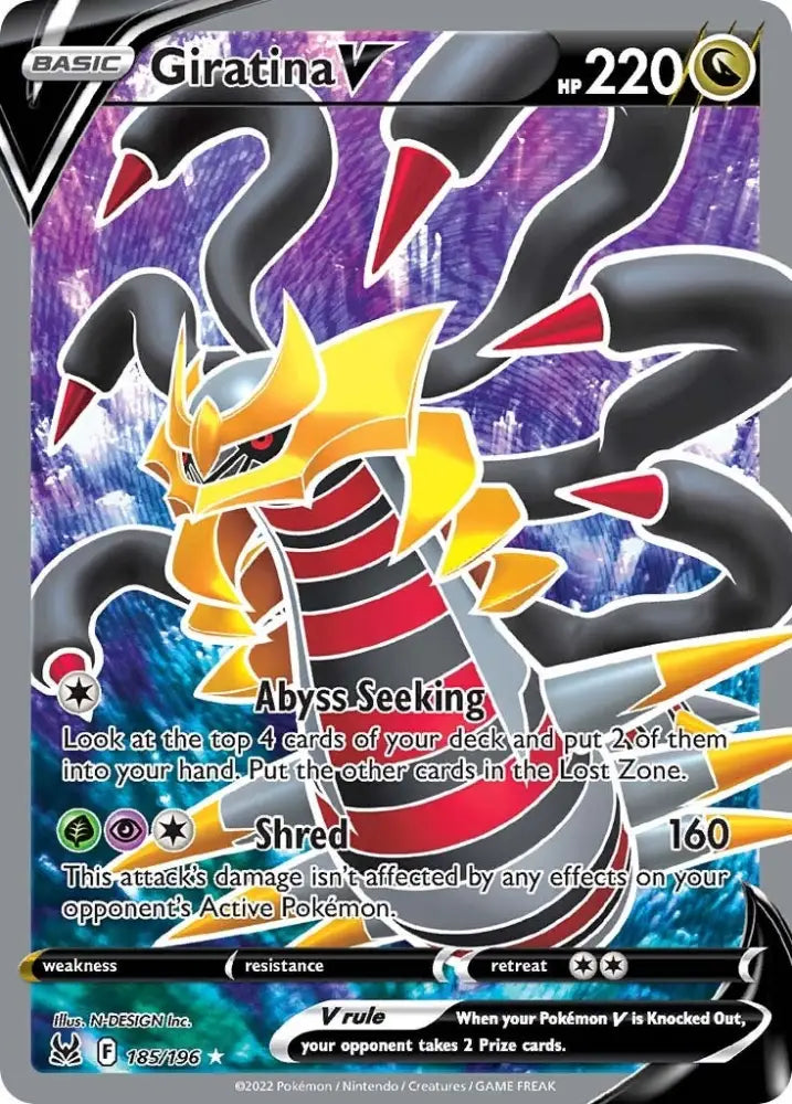 Giratina V (185/196) [Sword & Shield: Lost Origin] - Pokemon Single