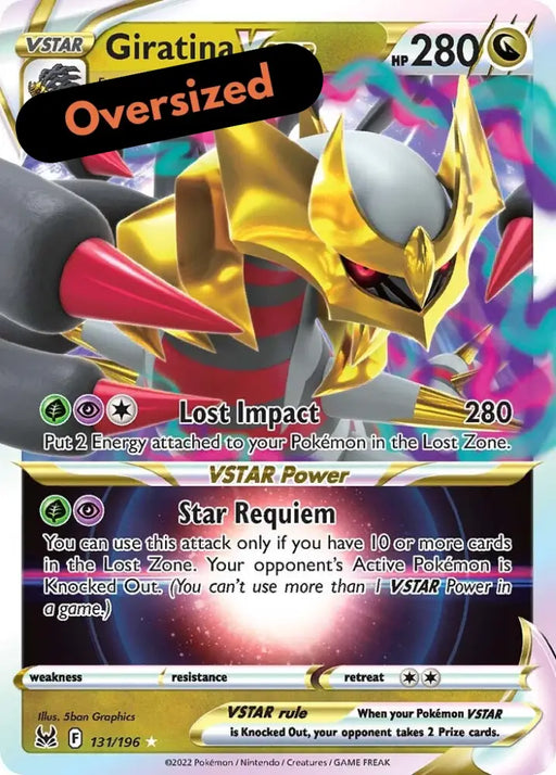 Giratina VSTAR (131/196) (Jumbo Card) [Sword & Shield: Lost Origin] - Pokemon Single