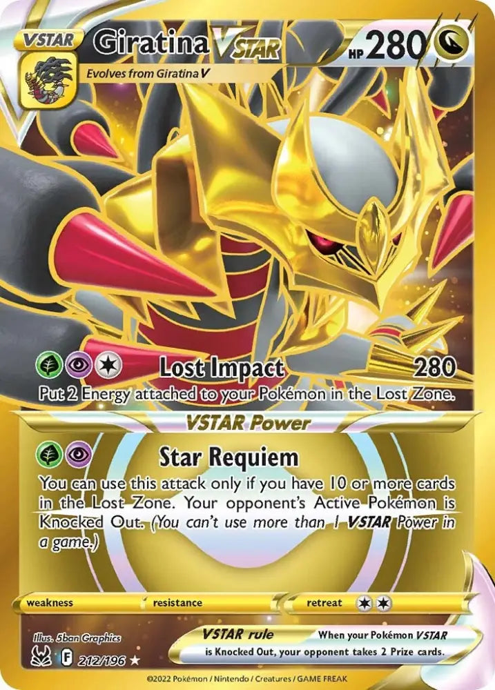 Giratina VSTAR (212/196) [Sword & Shield: Lost Origin] - Pokemon Single