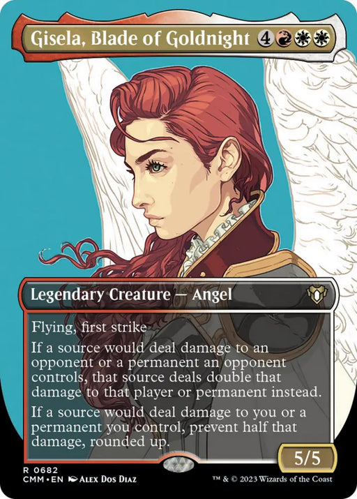 Gisela Blade of Goldnight (Borderless Profile) [Commander Masters] - MTG Single