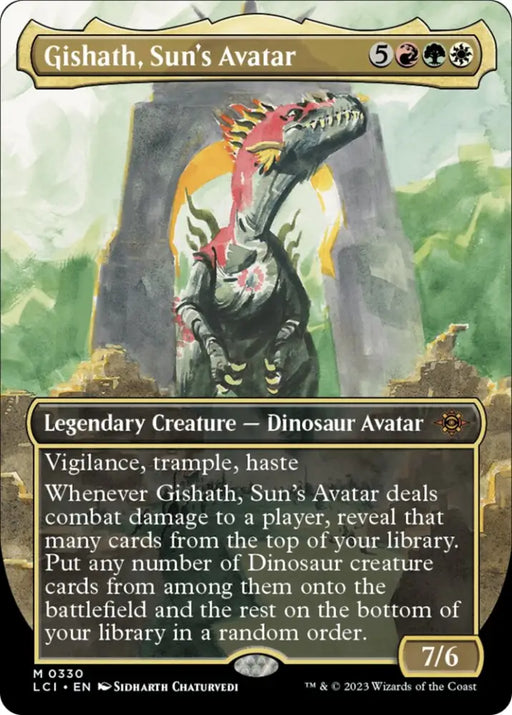 Gishath Sun’s Avatar (Borderless) [The Lost Caverns of Ixalan] - MTG Single