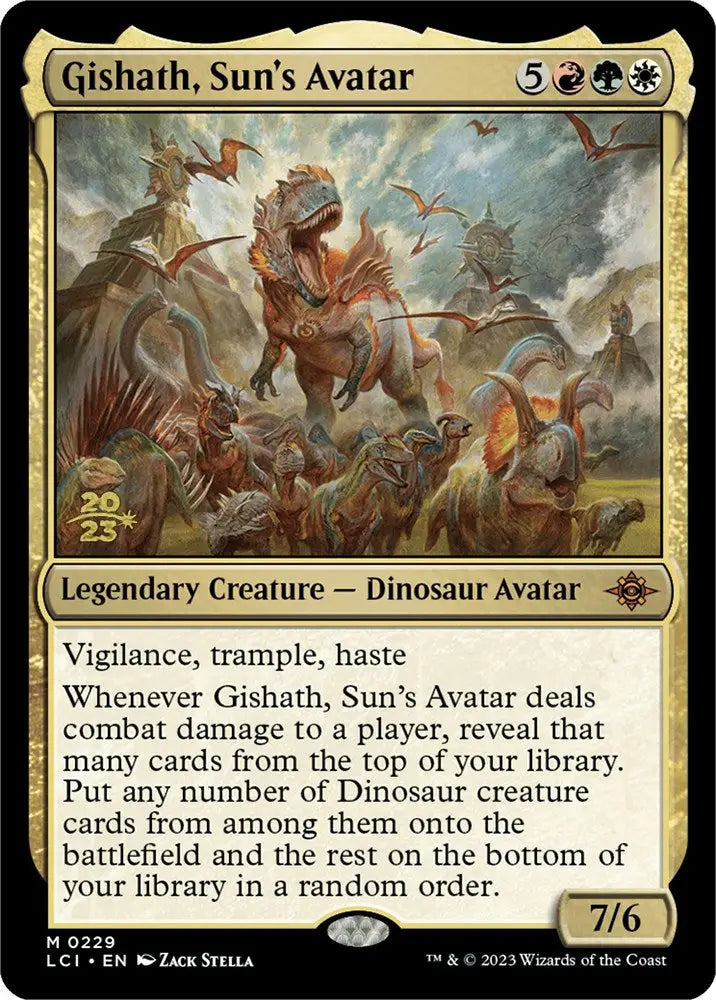 Gishath Sun’s Avatar (LCI) [The Lost Caverns of Ixalan Prerelease Cards] - MTG Single