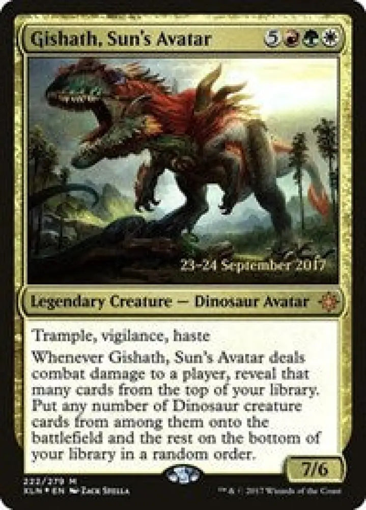 Gishath, Sun's Avatar (XLN) (222) [Prerelease Cards]