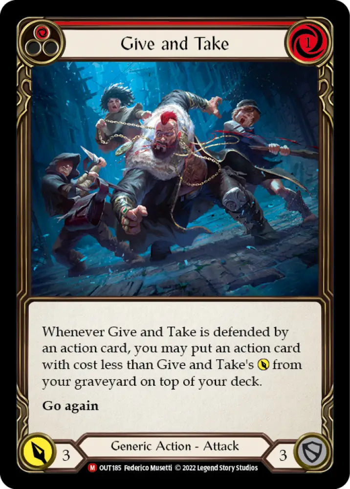 Give and Take [Outsiders] Rainbow Foil - Flesh And Blood Single