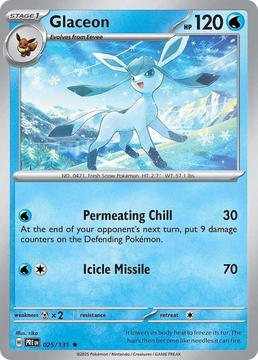 Glaceon (025/131) [Scarlet & Violet: Prismatic Evolutions] - Pokemon Single