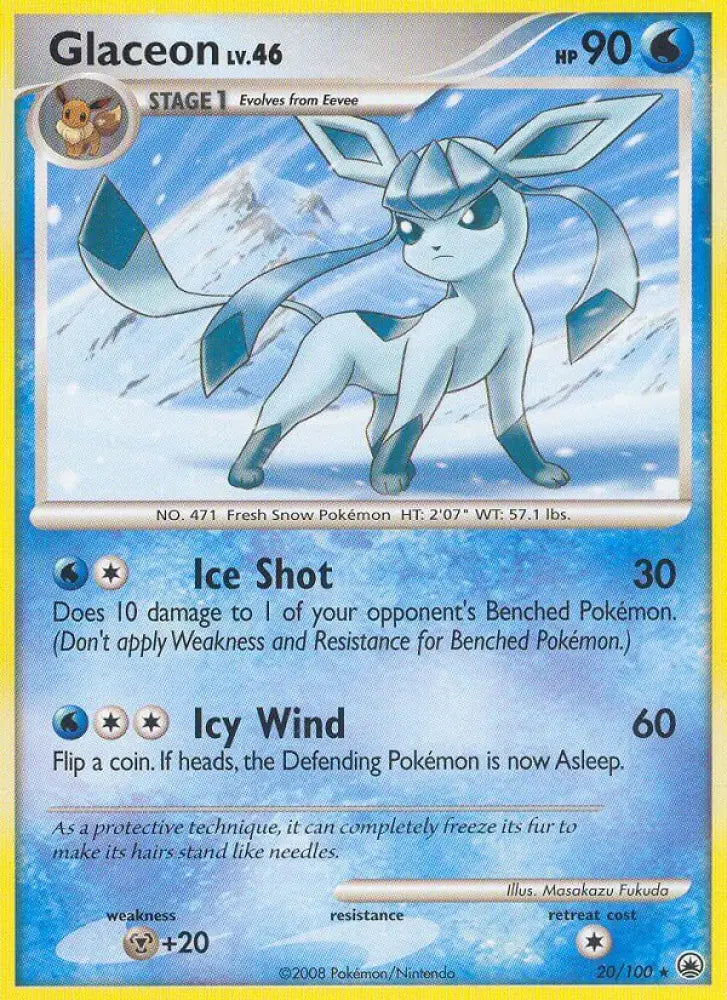 Glaceon (20/100) (Theme Deck Exclusive) [Diamond & Pearl: Majestic Dawn] - Pokemon Single