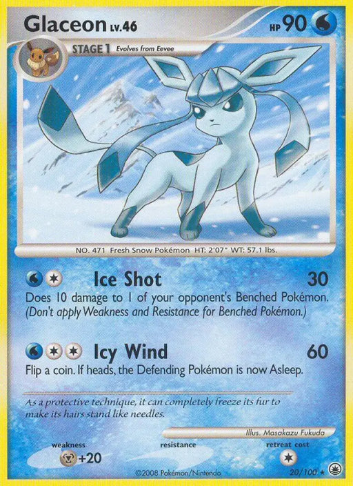 Glaceon (20/100) (Theme Deck Exclusive) [Diamond & Pearl: Majestic Dawn] - Pokemon Single