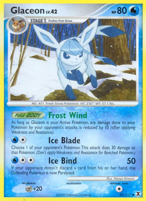 Glaceon (41/111) [Platinum: Rising Rivals] - Pokemon Single