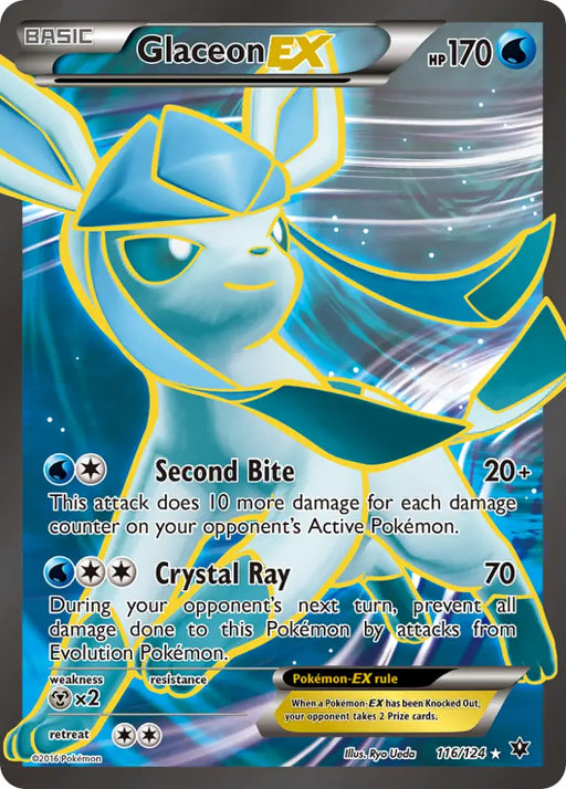 Glaceon EX (116/124) [XY: Fates Collide] - Pokemon Single