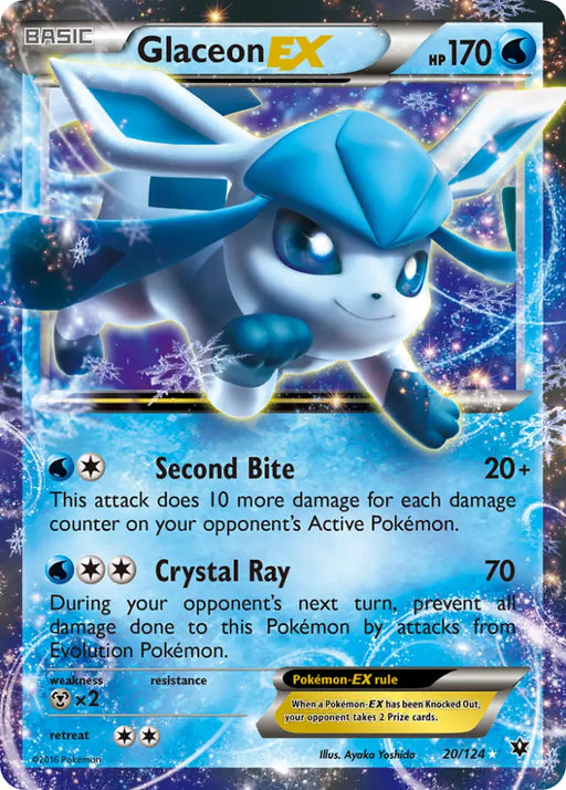 Glaceon EX (20/124) [XY: Fates Collide] - Pokemon Single