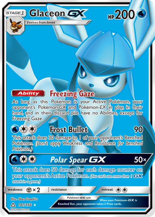 Glaceon GX (141/156) [Sun & Moon: Ultra Prism] - Pokemon Single