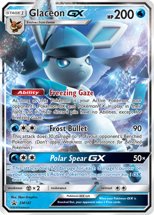Glaceon GX (SM147) [Sun & Moon: Black Star Promos] - Pokemon Single