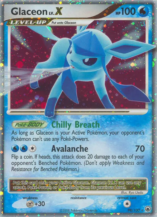 Glaceon LV.X (98/100) [Diamond & Pearl: Majestic Dawn] - Pokemon Single