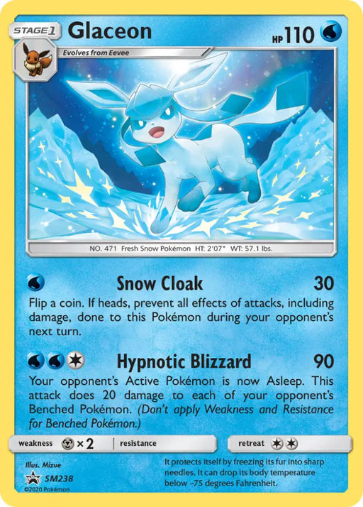 Glaceon (SM238) [Sun & Moon: Black Star Promos] - Pokemon Single